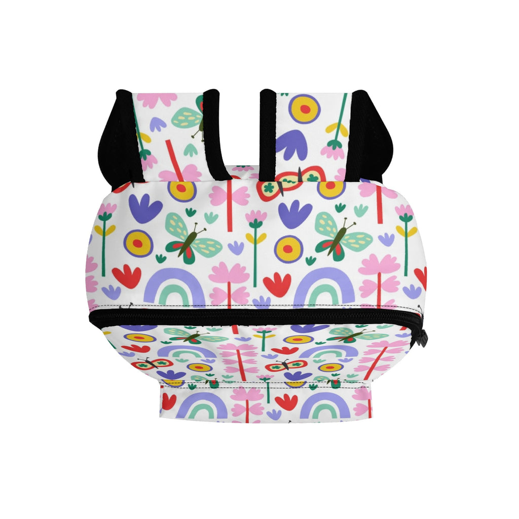 Personalised Rainbows And Butterflies Small Kids Backpack, Name On Back Personalised Small Kids Backpack Printed Offshore