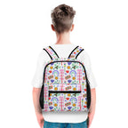 Personalised Rainbows And Butterflies Small Kids Backpack, Name On Back Personalised Small Kids Backpack Printed Offshore