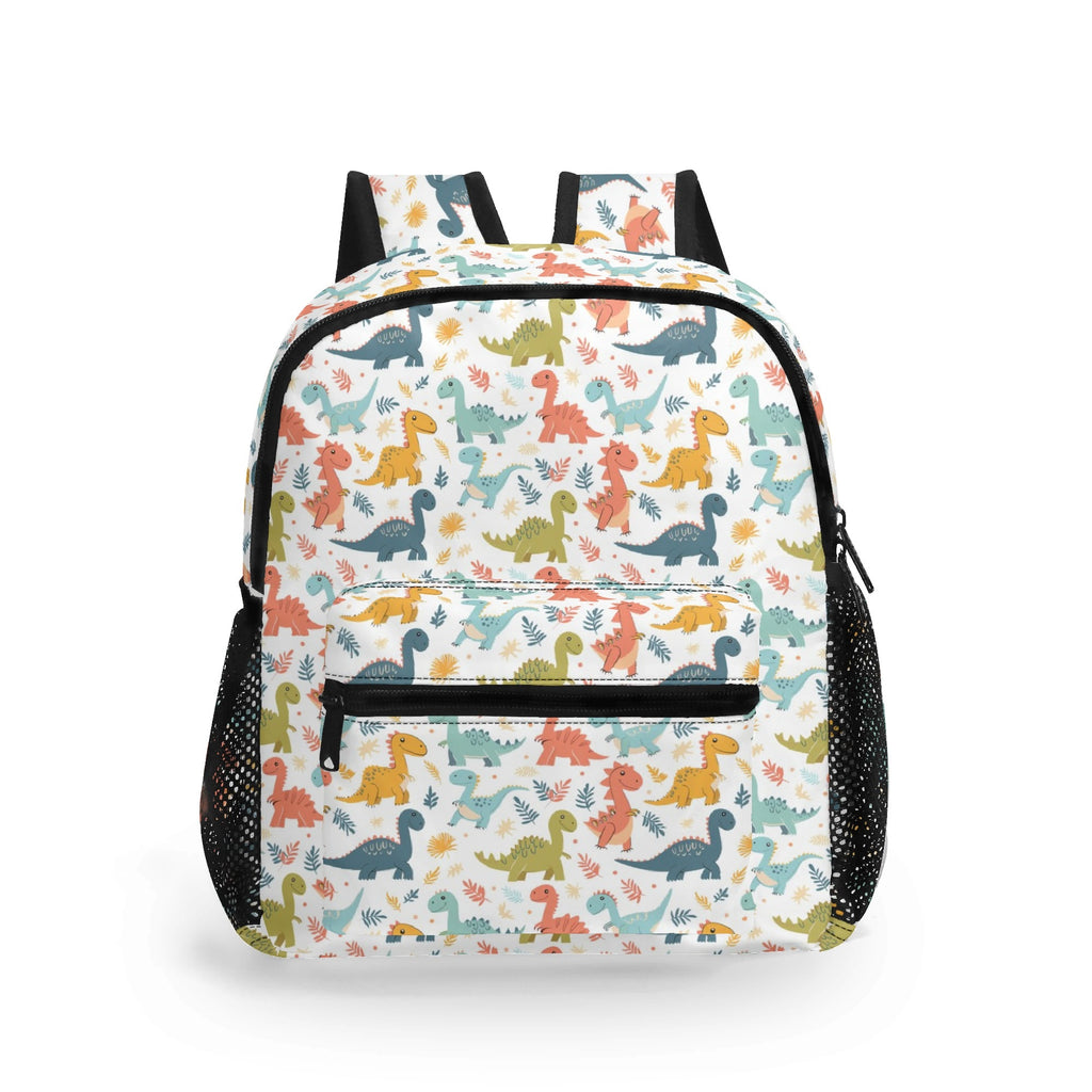 Personalised Cute Colourful Dinosaurs Small Kids Backpack, Name On Back Default Title Personalised Small Kids Backpack animal Printed Offshore