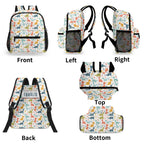 Personalised Cute Colourful Dinosaurs Small Kids Backpack, Name On Back Personalised Small Kids Backpack animal Printed Offshore