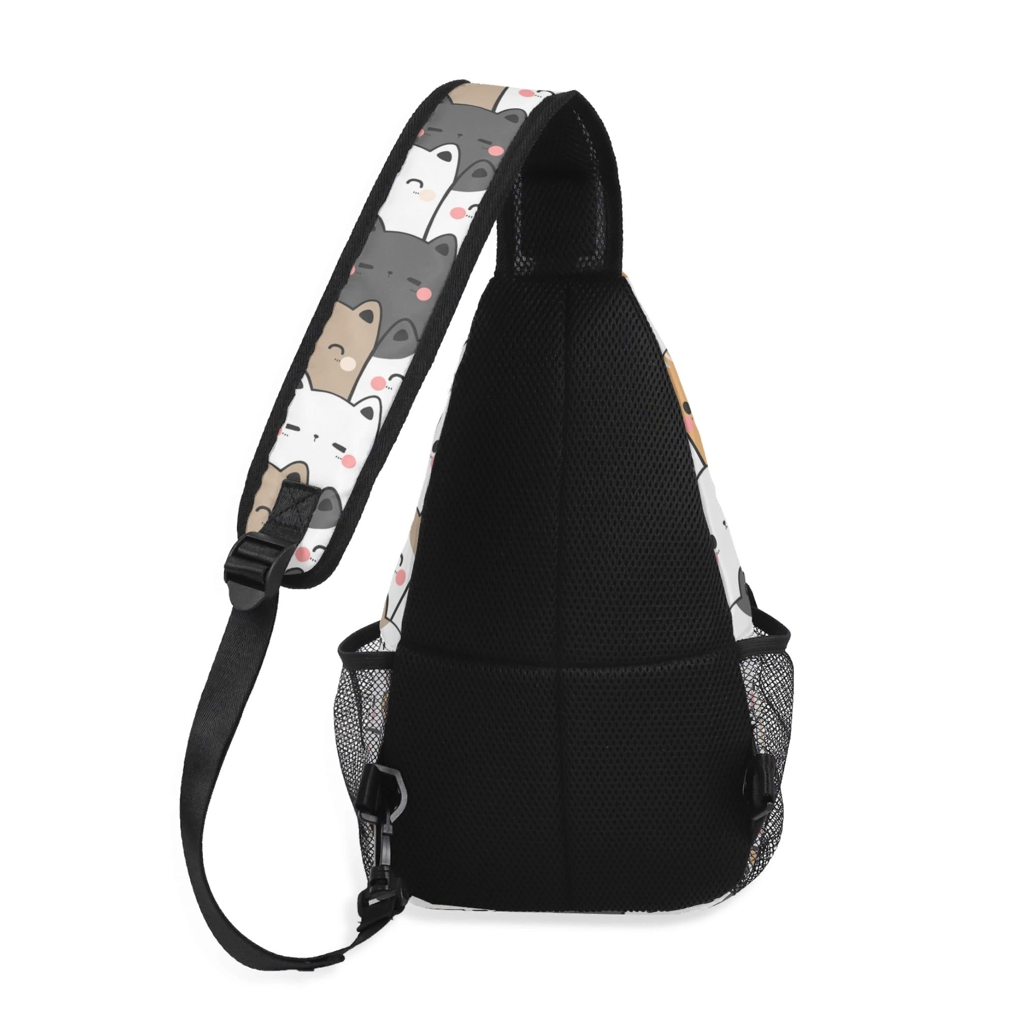 Hi Cat Crowd - Chest Crossbody Bag with Adjustable Strap Chest Crossbody Bag animal Printed Offshore