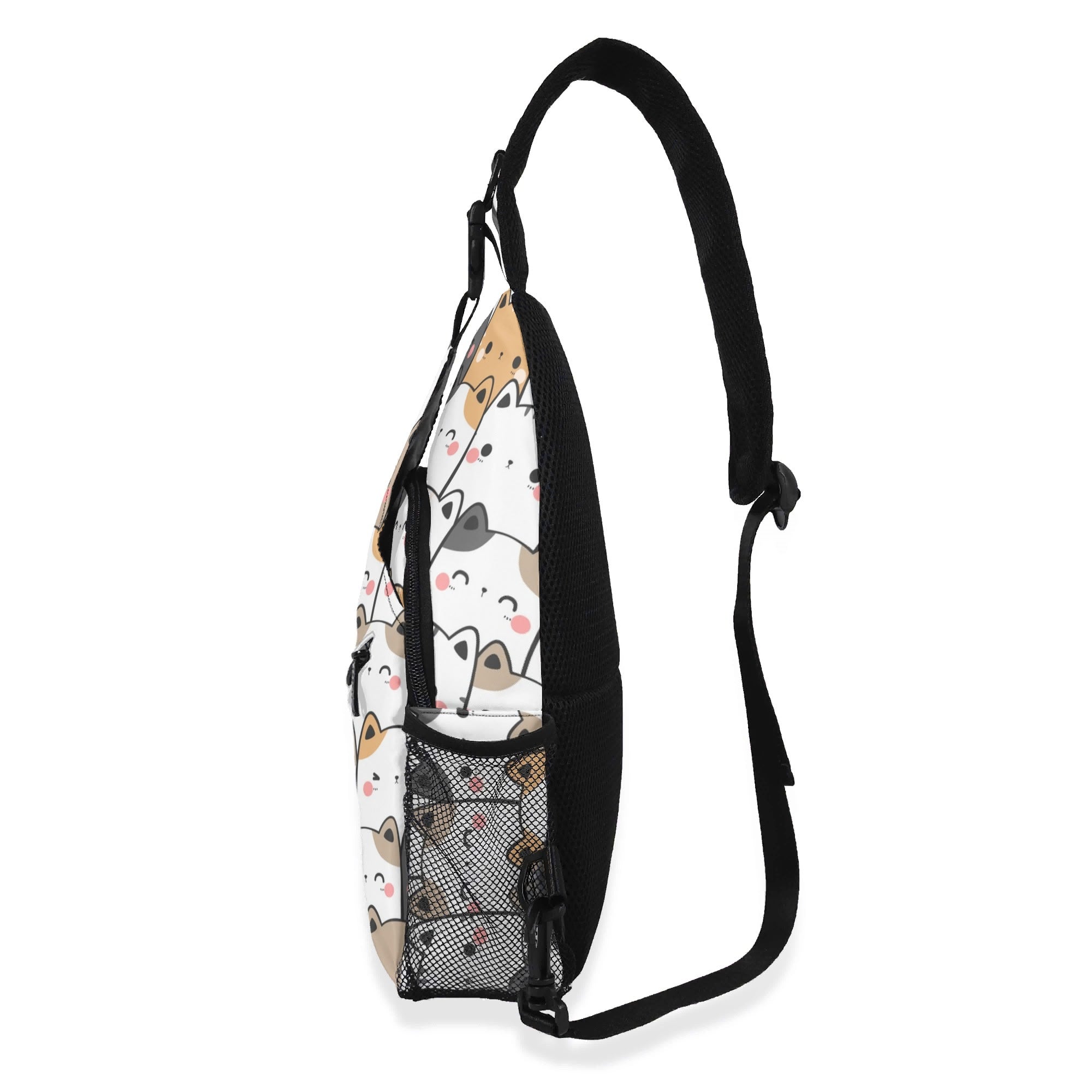 Hi Cat Crowd Chest Crossbody Bag with Adjustable Strap Chest Crossbody Bag animal Printed Offshore