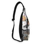 Hi Cat Crowd Chest Crossbody Bag with Adjustable Strap Chest Crossbody Bag animal Printed Offshore