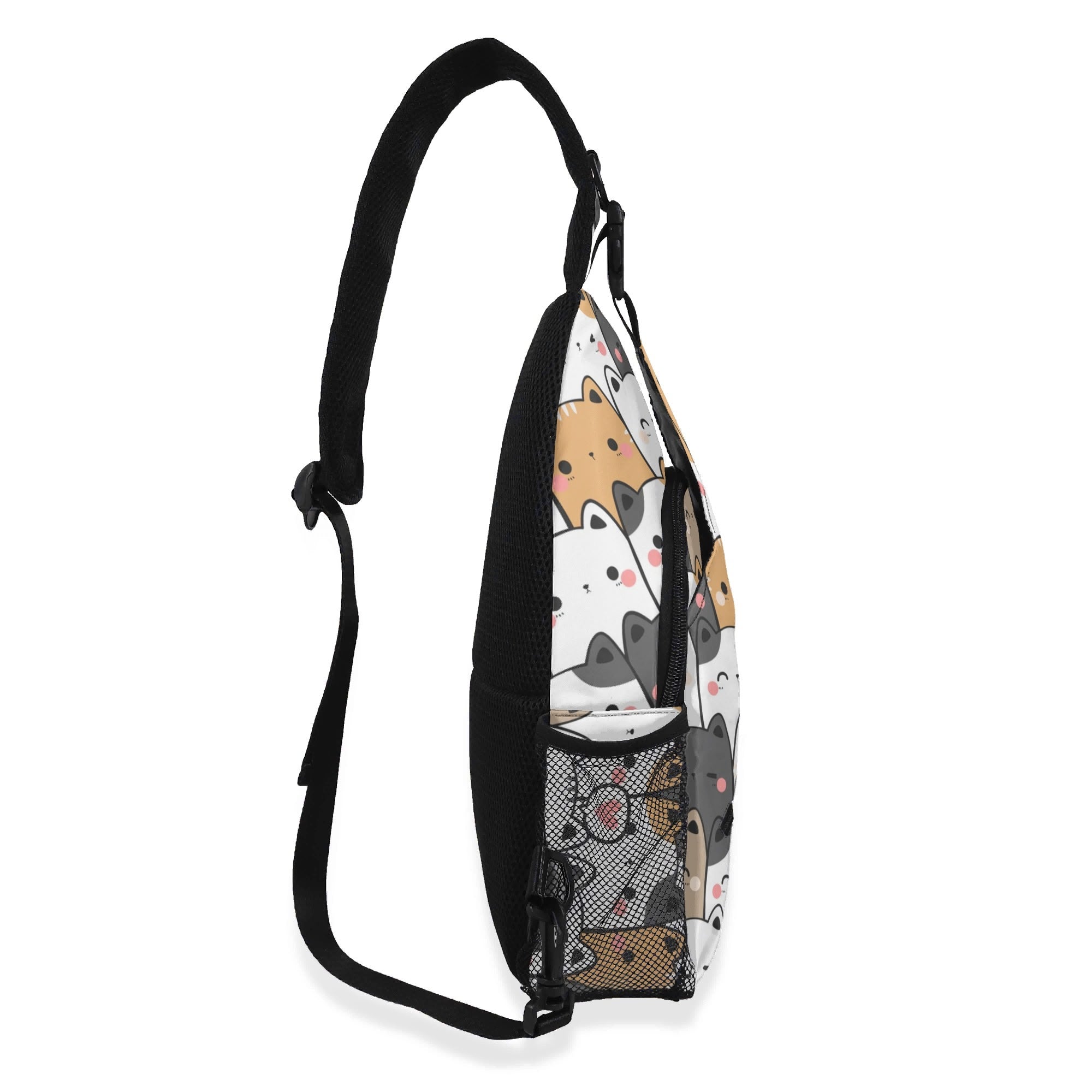 Hi Cat Crowd Chest Crossbody Bag with Adjustable Strap Chest Crossbody Bag animal Printed Offshore