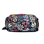 Graphic Flowers On Black Chest Crossbody Bag with Adjustable Strap Chest Crossbody Bag Plants Printed Offshore