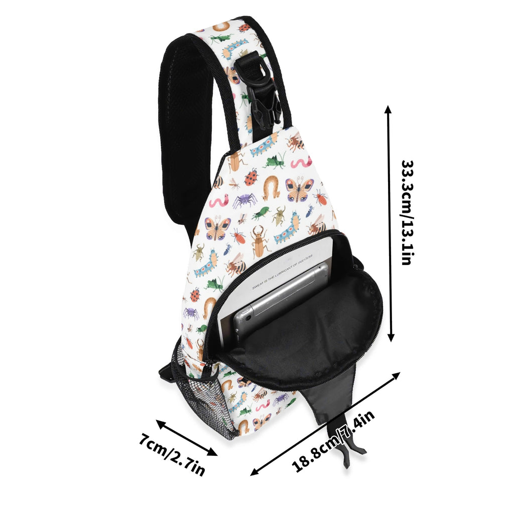 Cute Bugs - Chest Crossbody Bag with Adjustable Strap Chest Crossbody Bag animal Printed Offshore