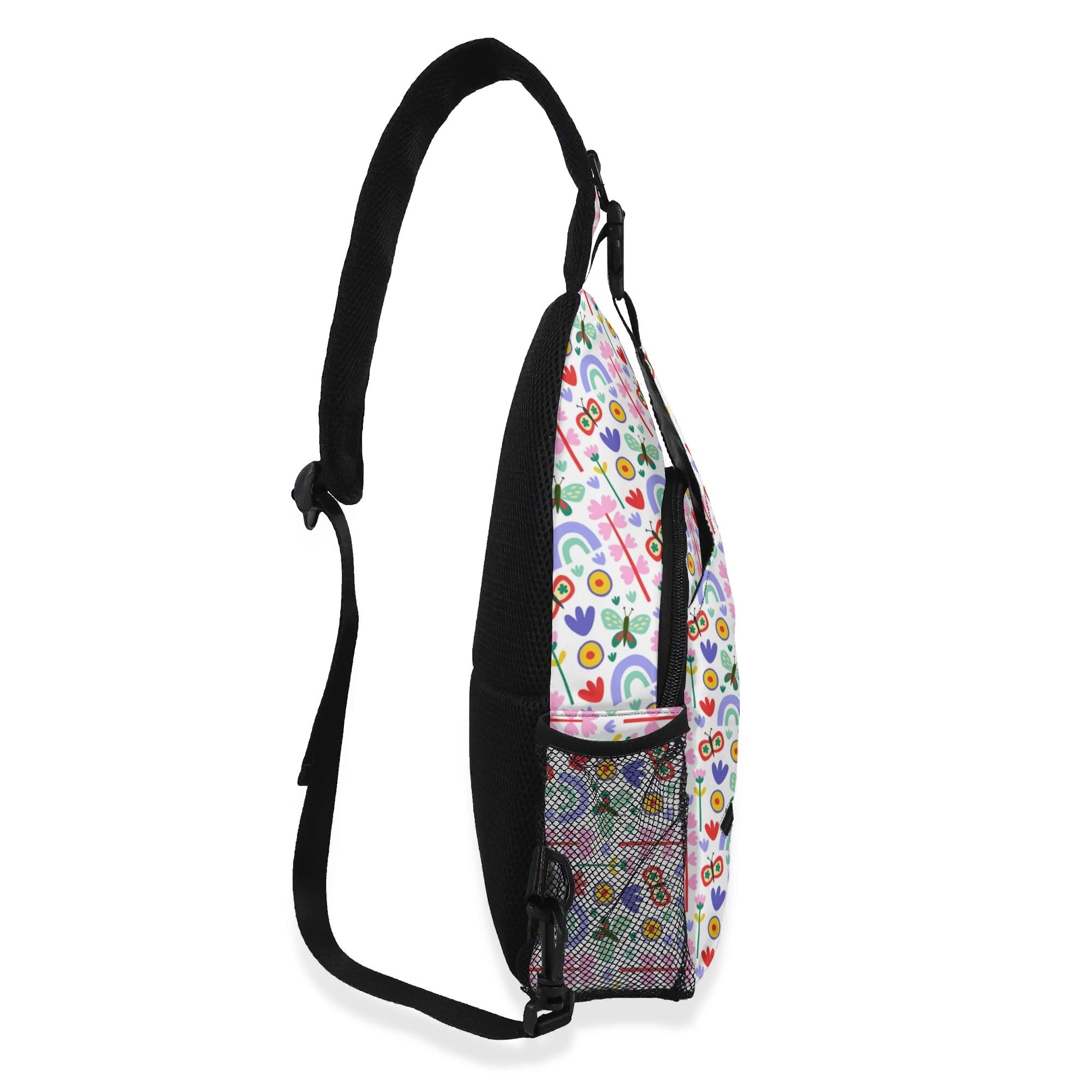 Rainbows And Butterflies Chest Crossbody Bag with Adjustable Strap Chest Crossbody Bag Printed Offshore