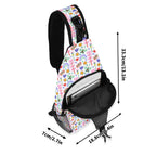 Rainbows And Butterflies Chest Crossbody Bag with Adjustable Strap Chest Crossbody Bag Printed Offshore