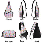 Rainbows And Butterflies Chest Crossbody Bag with Adjustable Strap Chest Crossbody Bag Printed Offshore