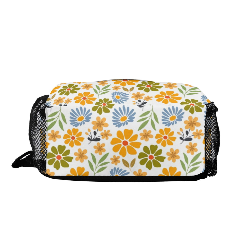 Retro Boho Flowers Chest Crossbody Bag with Adjustable Strap Chest Crossbody Bag Plants Printed Offshore