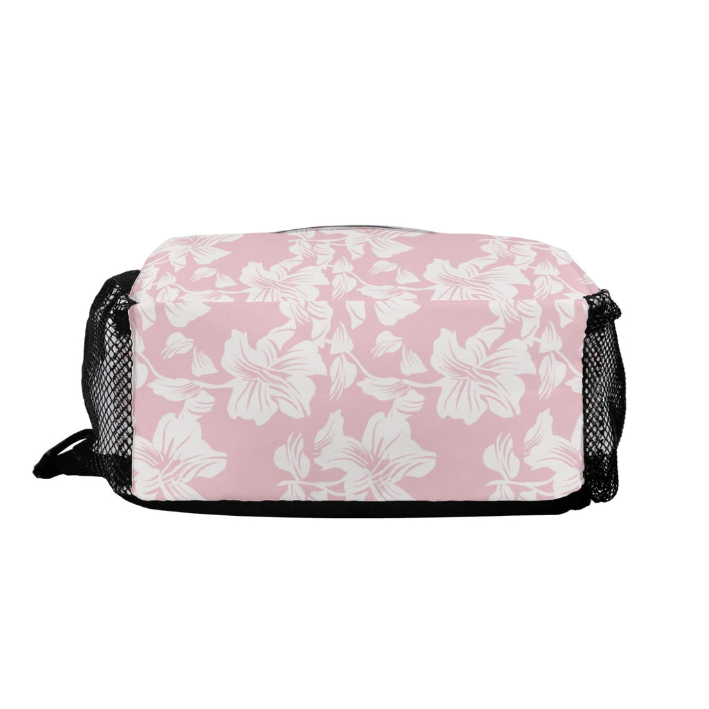 Pink Hawaiian Floral Chest Crossbody Bag with Adjustable Strap Chest Crossbody Bag Plants Printed Offshore