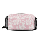 Pink Hawaiian Floral Chest Crossbody Bag with Adjustable Strap Chest Crossbody Bag Plants Printed Offshore