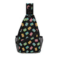 Colourful Cassettes Chest Crossbody Bag with Adjustable Strap Default Title Chest Crossbody Bag Music Printed Offshore Retro