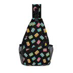 Colourful Cassettes Chest Crossbody Bag with Adjustable Strap Default Title Chest Crossbody Bag Music Printed Offshore Retro