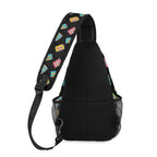 Colourful Cassettes Chest Crossbody Bag with Adjustable Strap Chest Crossbody Bag Music Printed Offshore Retro