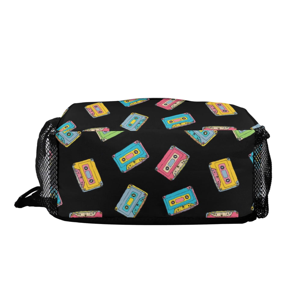 Colourful Cassettes Chest Crossbody Bag with Adjustable Strap Chest Crossbody Bag Music Printed Offshore Retro