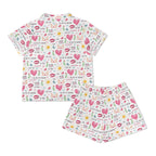 Valentine - Womens Short Sleeve 2-Piece Pyjama Set Women's Short Sleeve Pyjamas Love Printed Offshore
