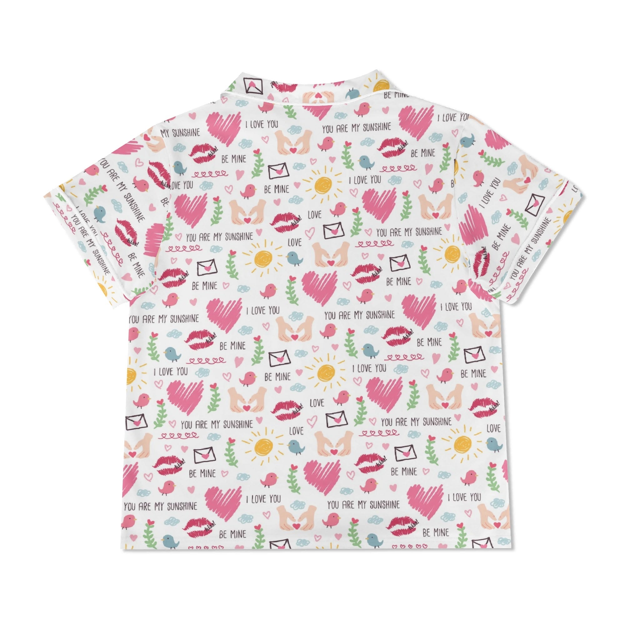 Valentine - Womens Short Sleeve 2-Piece Pyjama Set Women's Short Sleeve Pyjamas Love Printed Offshore