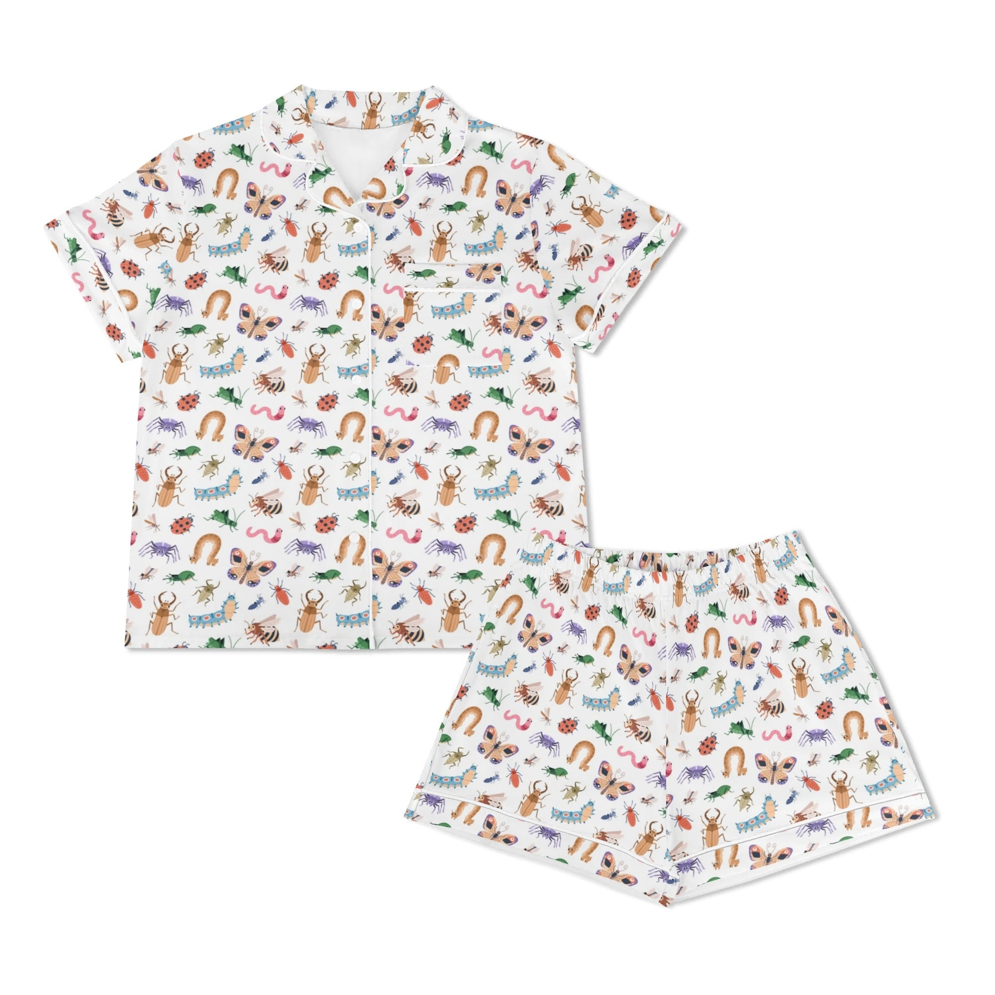 Cute Little Bugs Womens Short Sleeve 2-Piece Pyjama Set Women's Short Sleeve Pyjamas animal Printed Offshore