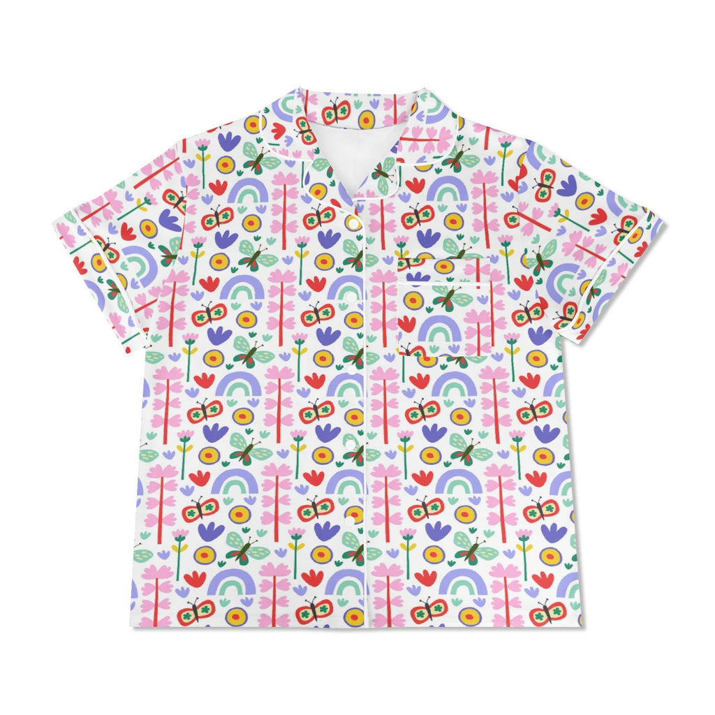 Rainbows And Butterflies Womens Short Sleeve 2-Piece Pyjama Set Women's Short Sleeve Pyjamas animal Printed Offshore
