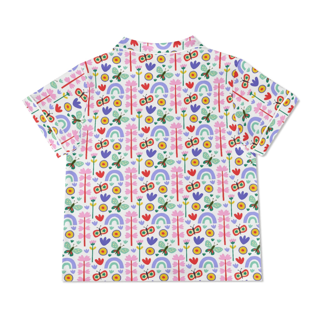 Rainbows And Butterflies Womens Short Sleeve 2-Piece Pyjama Set Women's Short Sleeve Pyjamas animal Printed Offshore