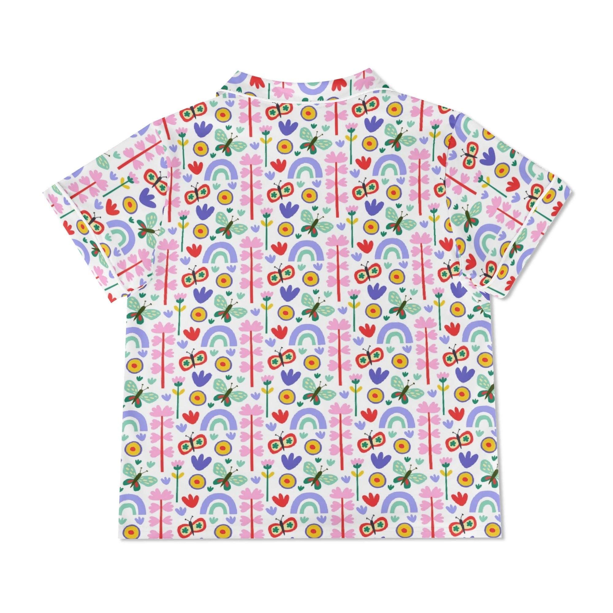 Rainbows And Butterflies Womens Short Sleeve 2-Piece Pyjama Set Women's Short Sleeve Pyjamas animal Printed Offshore
