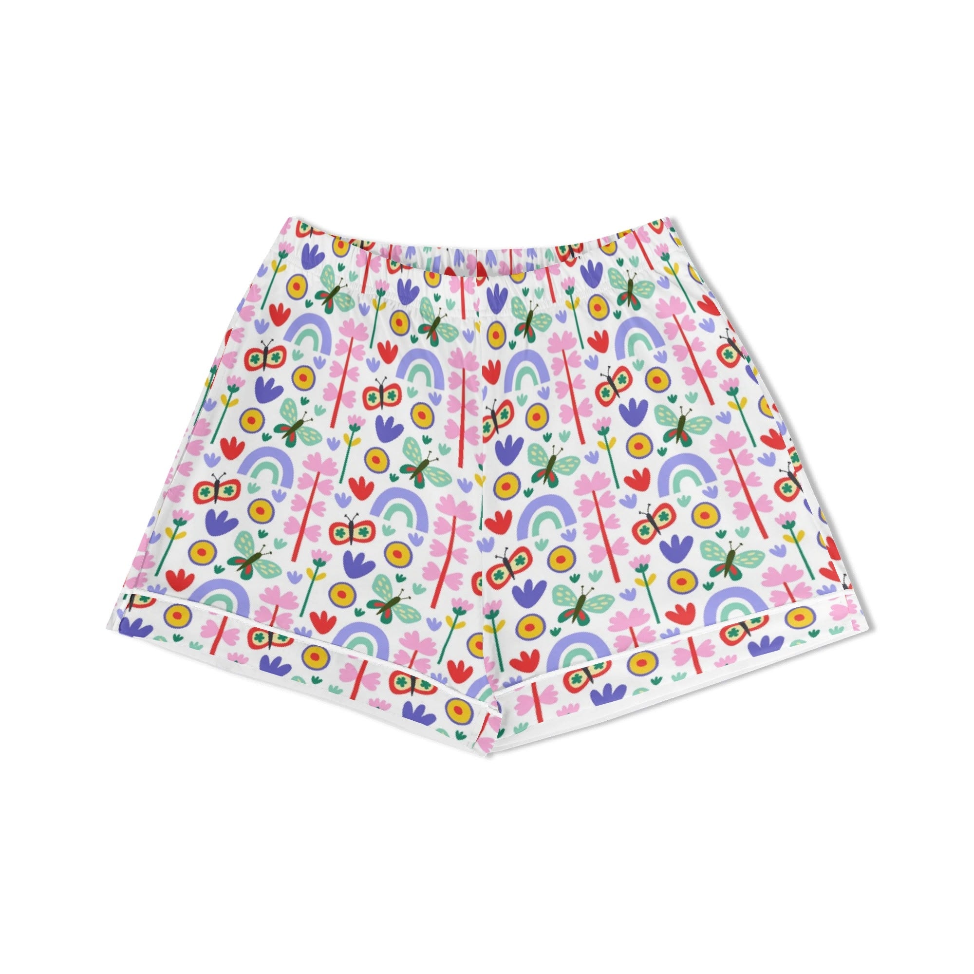 Rainbows And Butterflies Womens Short Sleeve 2-Piece Pyjama Set Women's Short Sleeve Pyjamas animal Printed Offshore