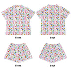 Rainbows And Butterflies Womens Short Sleeve 2-Piece Pyjama Set Women's Short Sleeve Pyjamas animal Printed Offshore