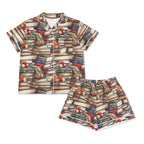 Watercolour Books Womens Short Sleeve 2-Piece Pyjama Set Women's Short Sleeve Pyjamas Printed Offshore Reading