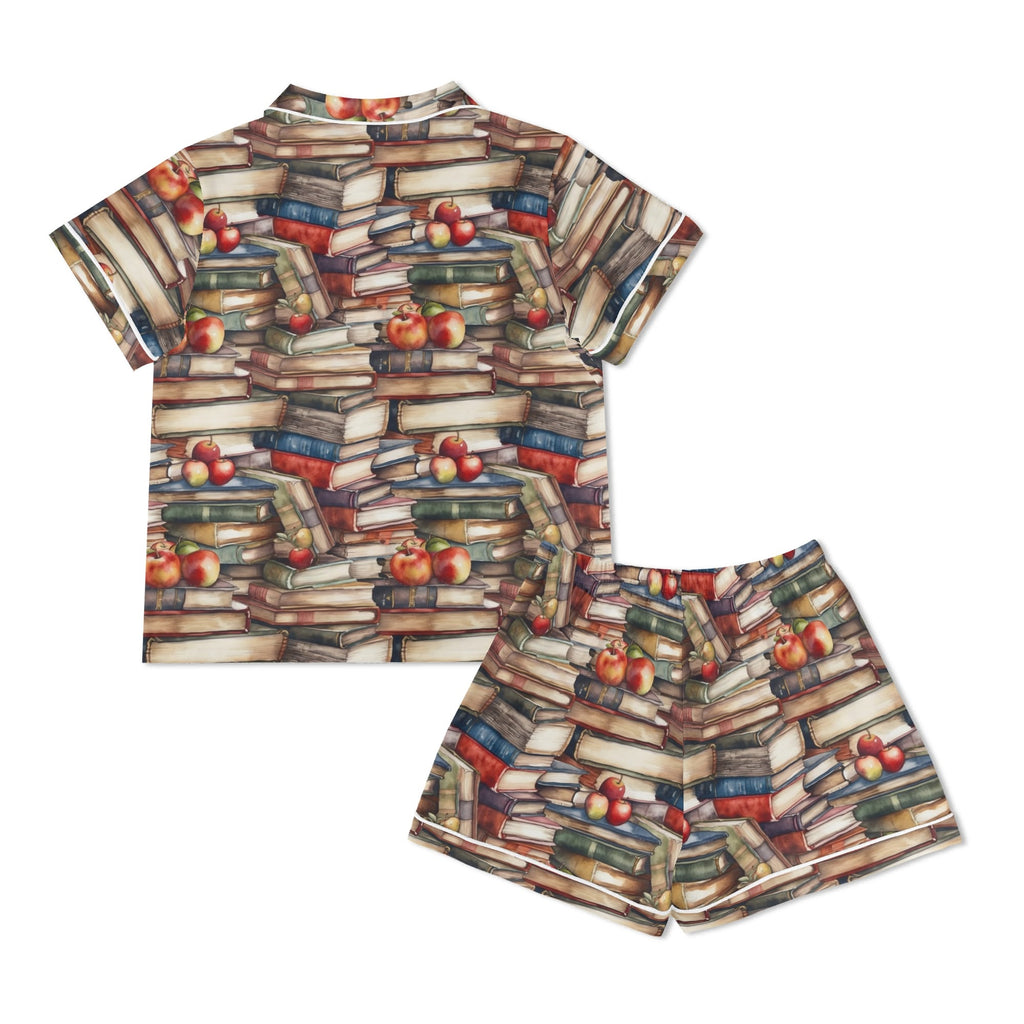 Watercolour Books Womens Short Sleeve 2-Piece Pyjama Set Women's Short Sleeve Pyjamas Printed Offshore Reading