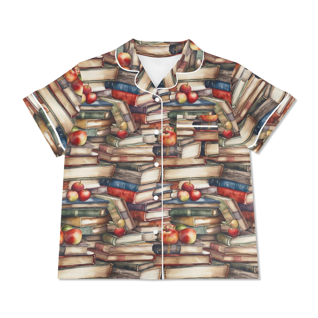 Watercolour Books Womens Short Sleeve 2-Piece Pyjama Set Women's Short Sleeve Pyjamas Printed Offshore Reading