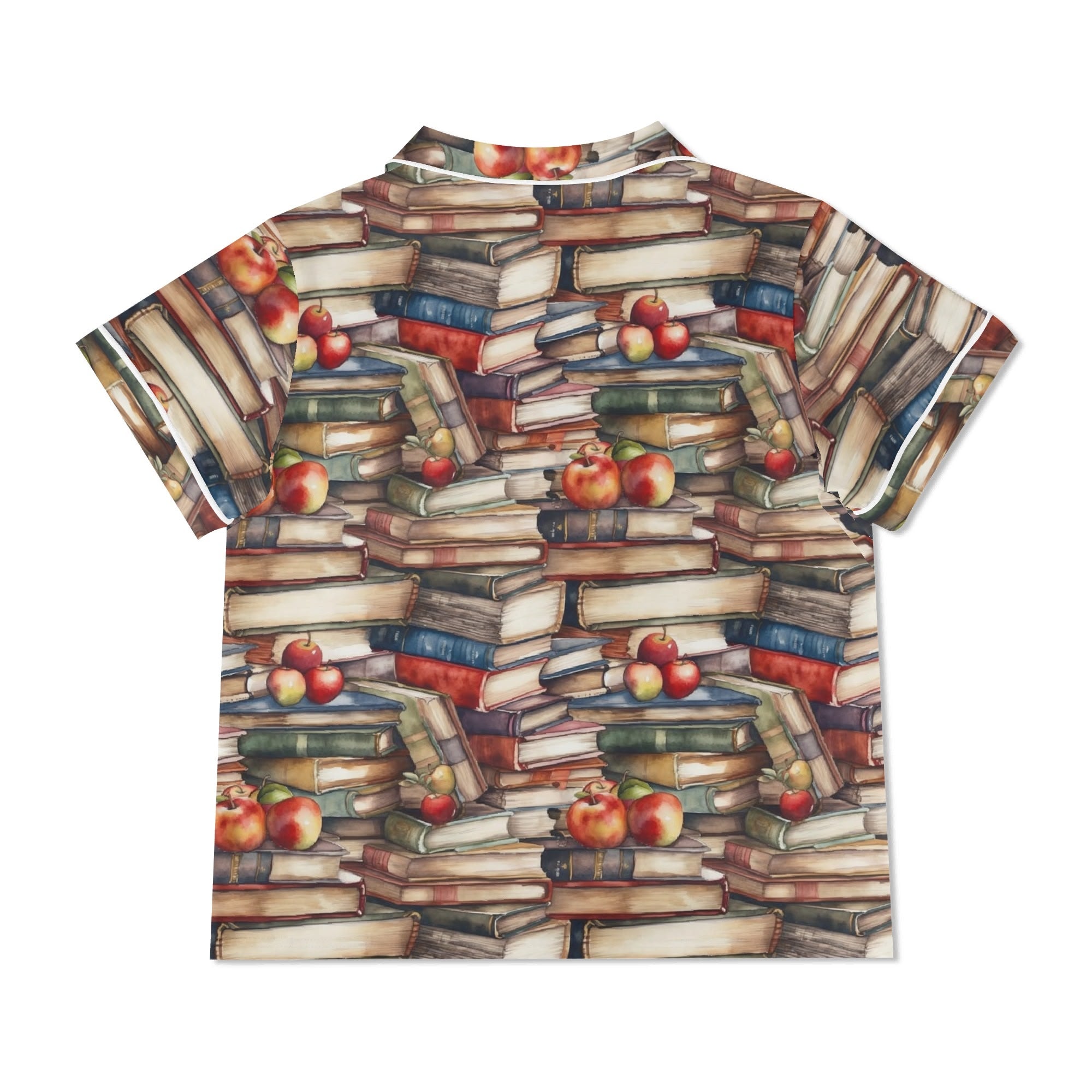 Watercolour Books Womens Short Sleeve 2-Piece Pyjama Set Women's Short Sleeve Pyjamas Printed Offshore Reading