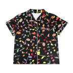 Colourful Music Notes Womens Short Sleeve 2-Piece Pyjama Set Women's Short Sleeve Pyjamas Music Printed Offshore