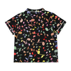 Colourful Music Notes Womens Short Sleeve 2-Piece Pyjama Set Women's Short Sleeve Pyjamas Music Printed Offshore