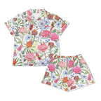 Australian Flowers Womens Short Sleeve 2-Piece Pyjama Set Women's Short Sleeve Pyjamas Plants Printed Offshore
