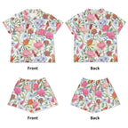 Australian Flowers Womens Short Sleeve 2-Piece Pyjama Set Women's Short Sleeve Pyjamas Plants Printed Offshore