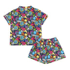 Sticker Music Womens Short Sleeve 2-Piece Pyjama Set Women's Short Sleeve Pyjamas Music Printed Offshore