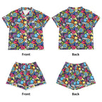 Sticker Music Womens Short Sleeve 2-Piece Pyjama Set Women's Short Sleeve Pyjamas Music Printed Offshore
