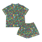 Crazy Characters Womens Short Sleeve 2-Piece Pyjama Set Women's Short Sleeve Pyjamas Printed Offshore Sci Fi