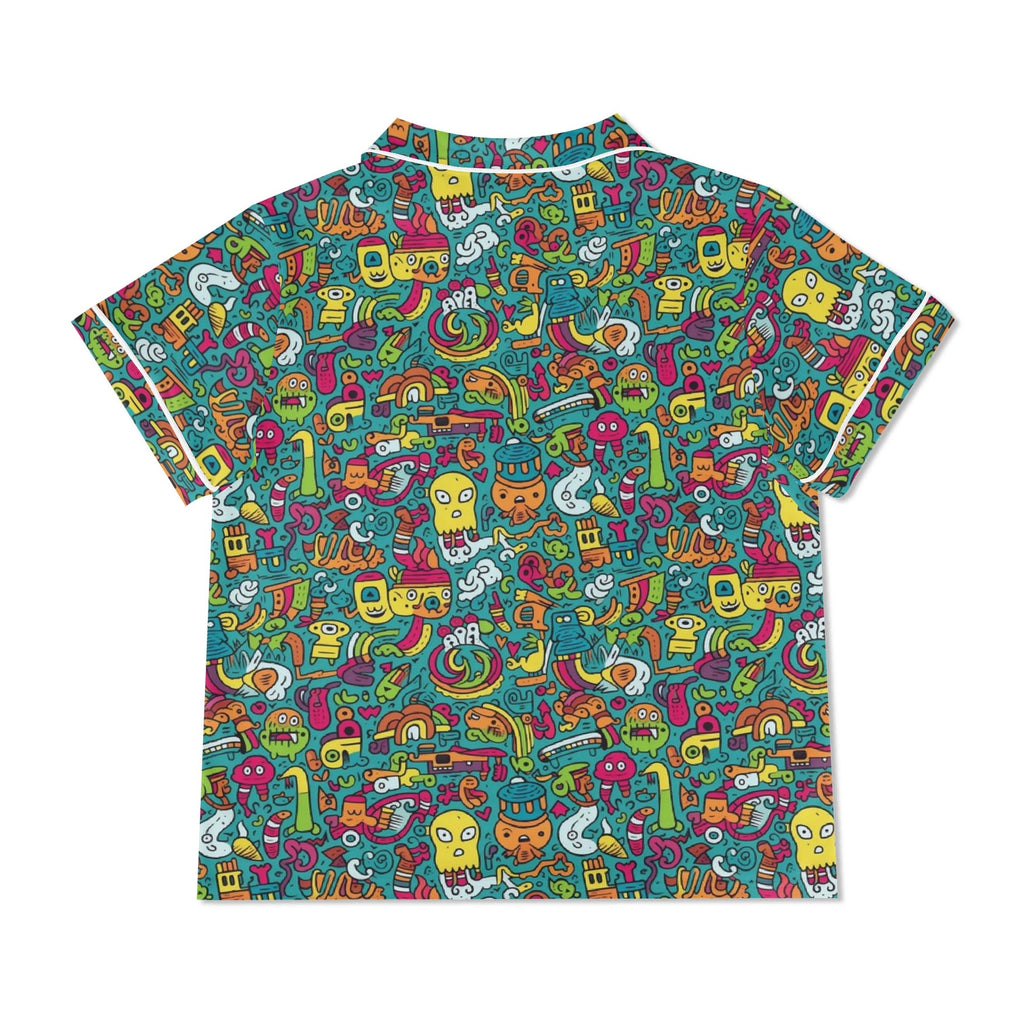 Crazy Characters Womens Short Sleeve 2-Piece Pyjama Set Women's Short Sleeve Pyjamas Printed Offshore Sci Fi