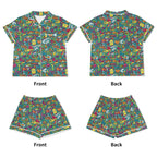 Crazy Characters Womens Short Sleeve 2-Piece Pyjama Set Women's Short Sleeve Pyjamas Printed Offshore Sci Fi