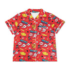 Comic Book Red Womens Short Sleeve 2-Piece Pyjama Set Women's Short Sleeve Pyjamas Comic Printed Offshore