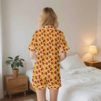 Cola Womens Short Sleeve 2-Piece Pyjama Set Women's Short Sleeve Pyjamas Food Printed Offshore