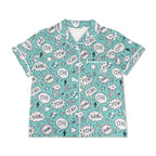 Comic Book Speech Bubbles Womens Short Sleeve 2-Piece Pyjama Set Women's Short Sleeve Pyjamas Comic Printed Offshore