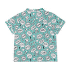 Comic Book Speech Bubbles Womens Short Sleeve 2-Piece Pyjama Set Women's Short Sleeve Pyjamas Comic Printed Offshore