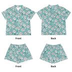 Comic Book Speech Bubbles Womens Short Sleeve 2-Piece Pyjama Set Women's Short Sleeve Pyjamas Comic Printed Offshore