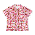 Cherry Ice Cream Womens Short Sleeve 2-Piece Pyjama Set Women's Short Sleeve Pyjamas Food Printed Offshore