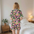 Flamingo Jungle Womens Short Sleeve 2-Piece Pyjama Set Women's Short Sleeve Pyjamas animal Printed Offshore