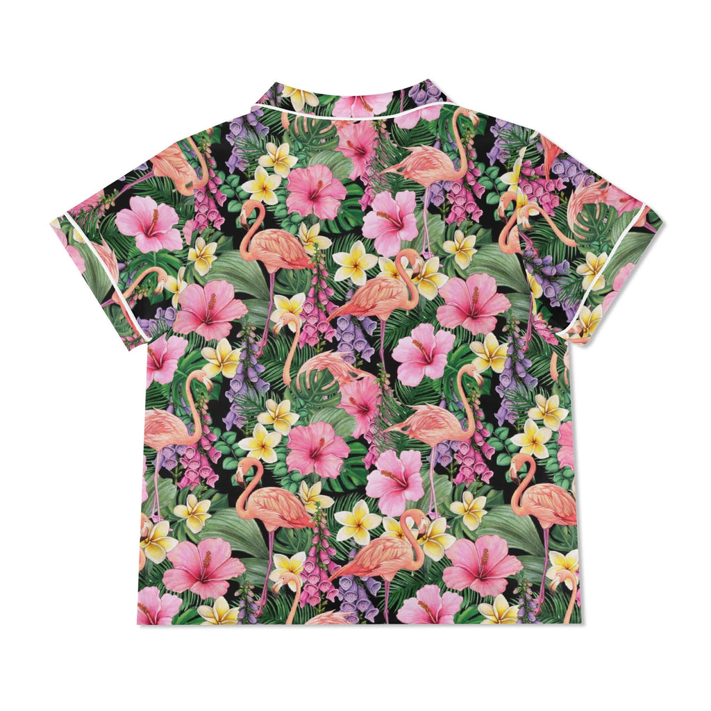 Flamingo Jungle Womens Short Sleeve 2-Piece Pyjama Set Women's Short Sleeve Pyjamas animal Printed Offshore