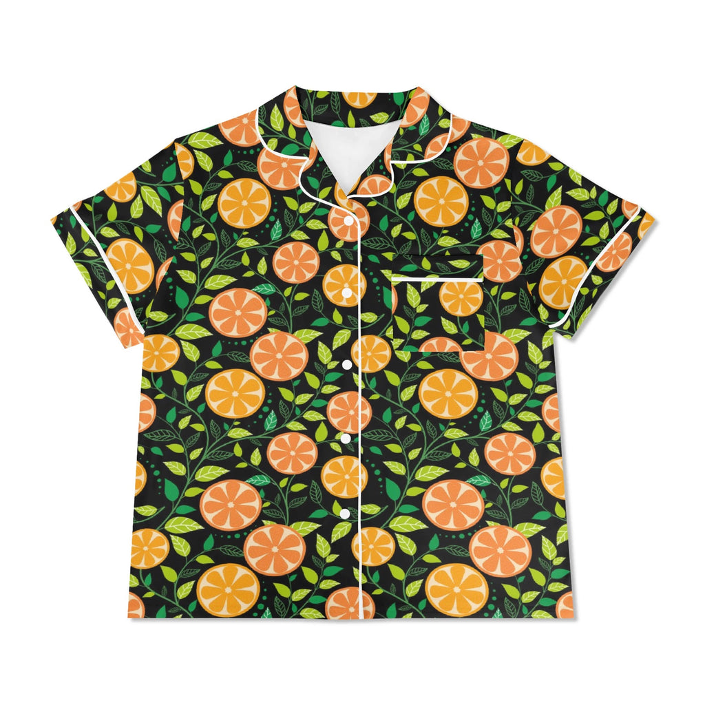Oranges Womens Short Sleeve 2-Piece Pyjama Set Women's Short Sleeve Pyjamas Food Printed Offshore